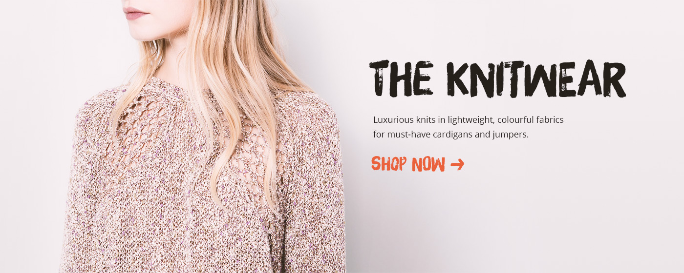 Luxurious knits in lightweight, colourful fabrics for must-have cardigans and jumpers